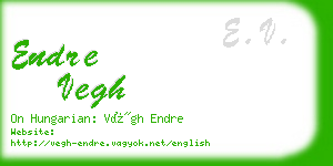 endre vegh business card